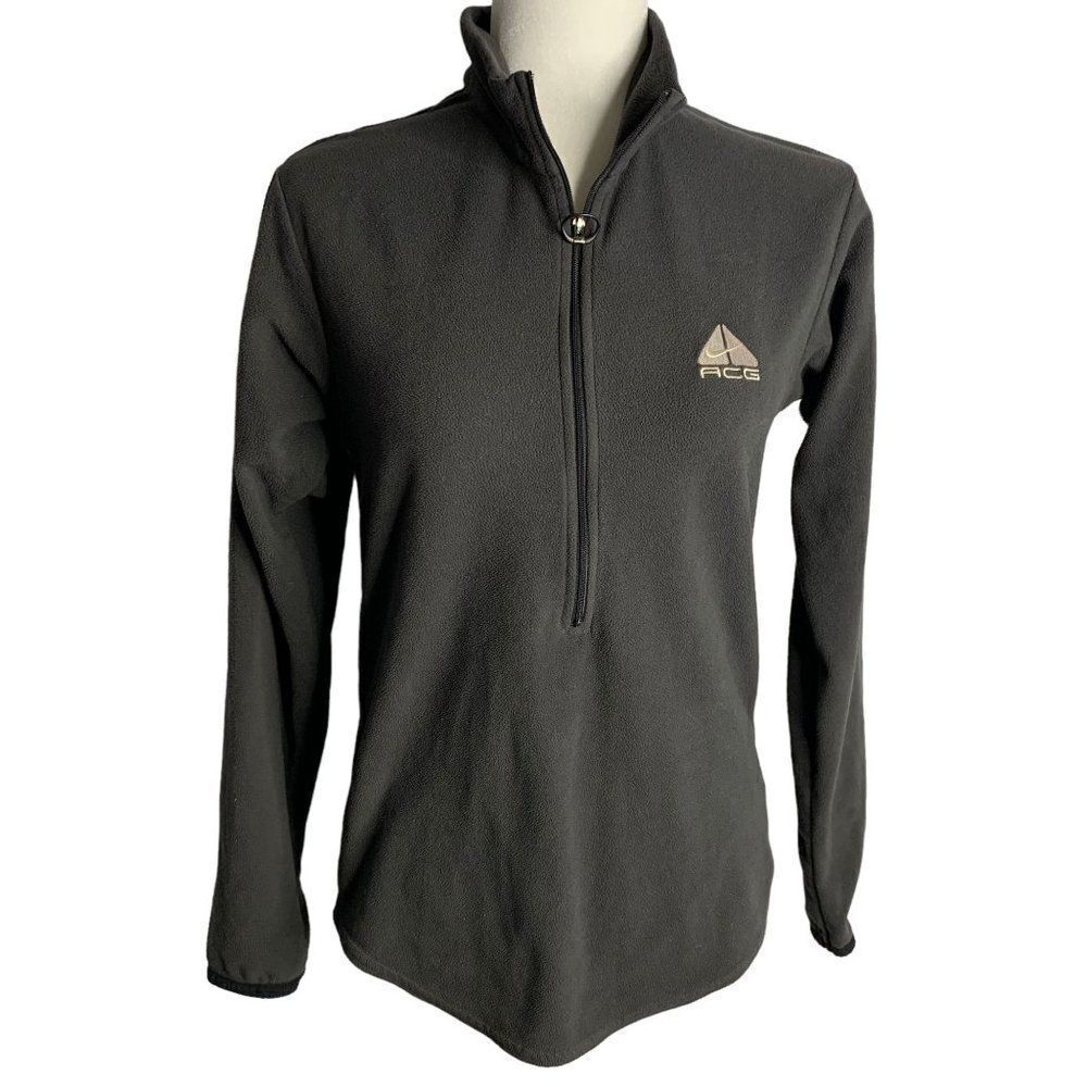 Nike ACG Thermal Layer 2 Sweatshirt S Dark Grey Fleece Pullover Half Zipper